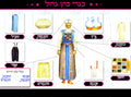 VYL3749 BIGDEI KOHEN GADOL WITH PICTURES AND WORDS - Learning Charts Yiddish