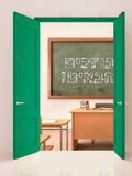 VYW204 Yiddish WELCOME OPEN DOOR DESK BOARD - 12x18 - Welcome Signs Yiddish