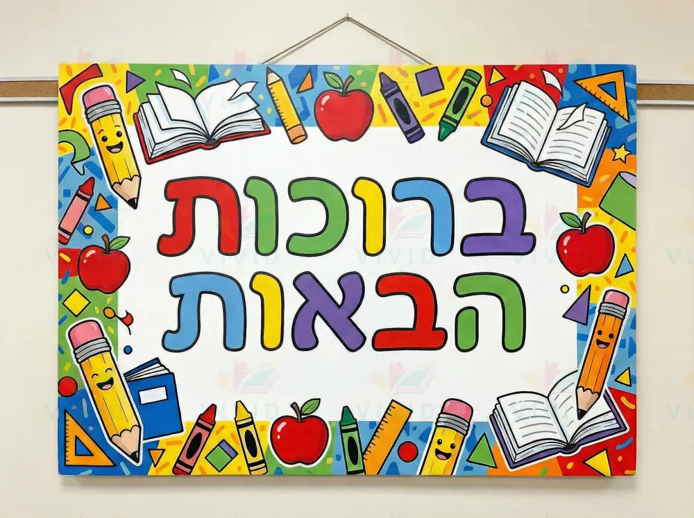 VYW9014 HAPPY SUPPLIES WELCOME - Welcome Signs Yiddish